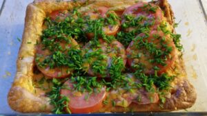 Æggekage bagt i ovn.