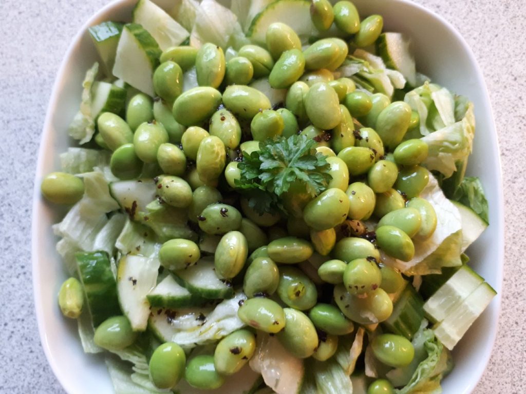 Salat med Edamame bønner
