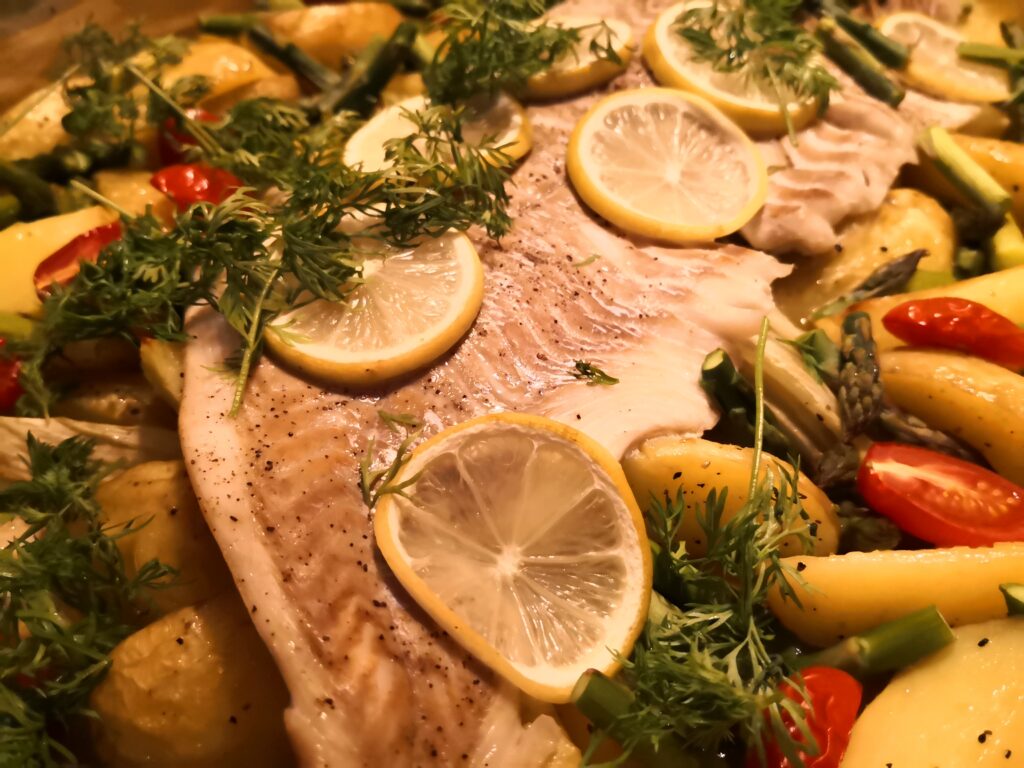 Fiskefad med sommertema.