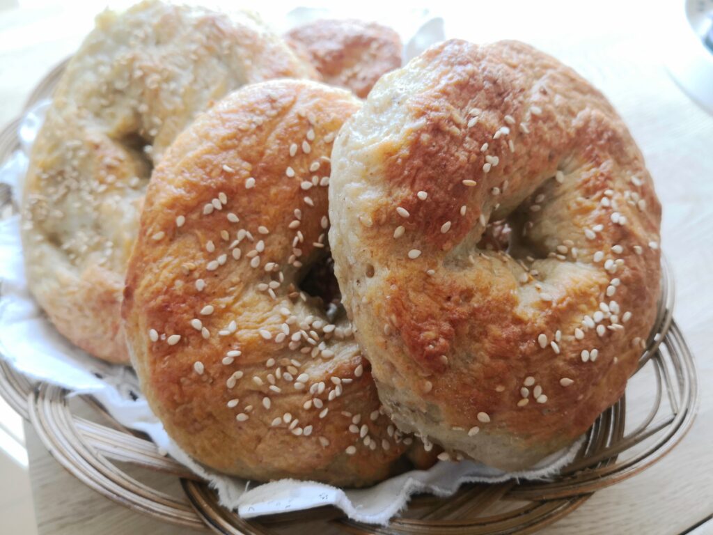 Bagels med sesam