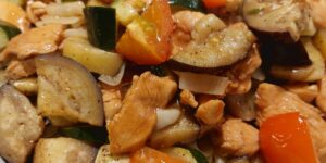 Pasta med kylling og grønt