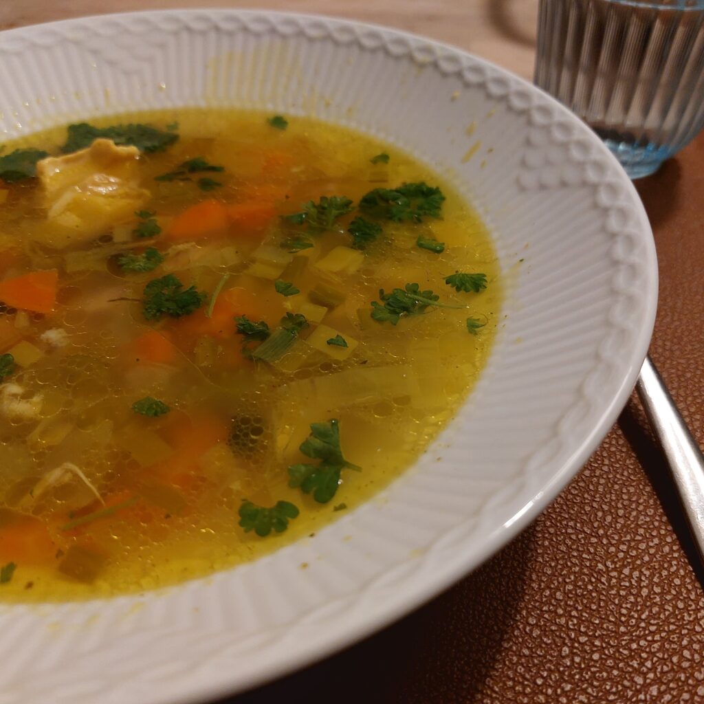 kylling suppe med grønt